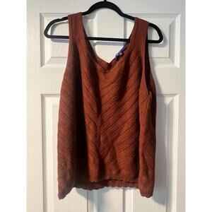 Apt. 9 Tank top Sweater material Size XXL burnt Orange Color